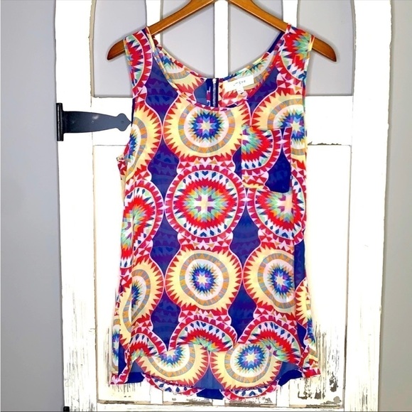 Umgee semi sheer geometric tank - Picture 1 of 5